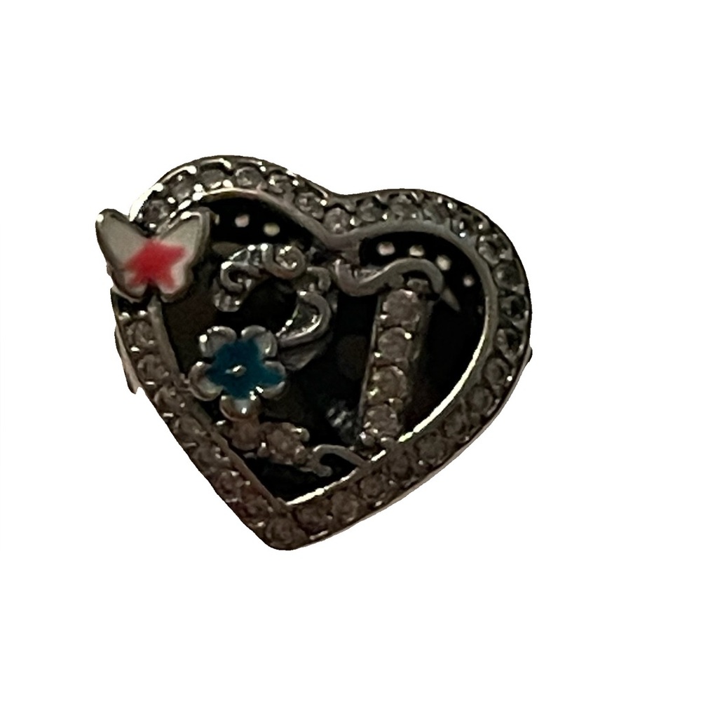 Silver Charm Bead with Number “21”